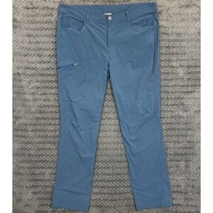 L L Bean Pants Men 40x34 Water-Resistant Venture 5-Pocket Hiking Blue Nylon
